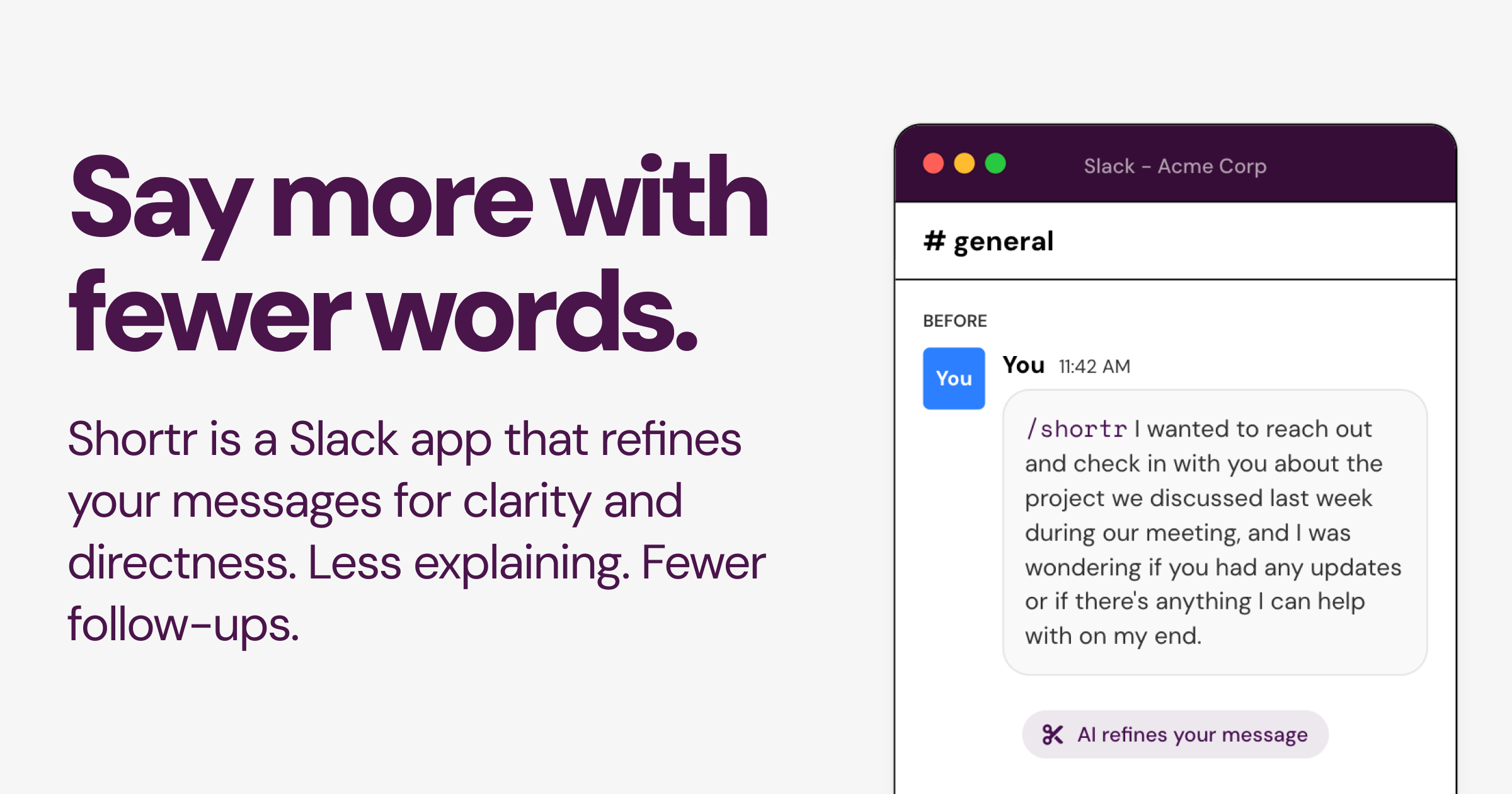 Short for Slack preview